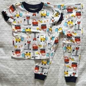 NEW Little Me 100% Cotton 2 piece Construction Themed T-shirt & Pants Set